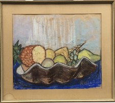 Stillleben mit Obst Ananas in