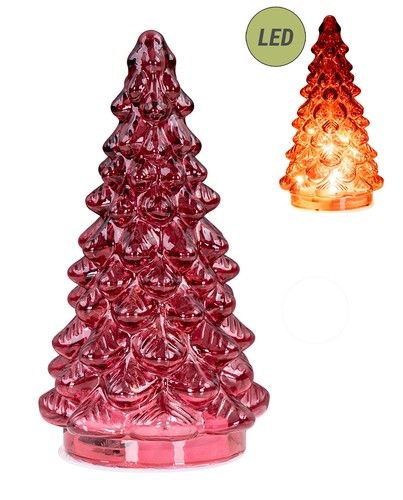Led weihnachtsbaum h20cm glas - weihnachtsbaum,