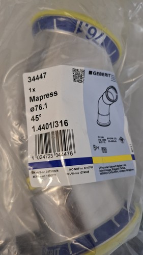Mapress edelstahl bogen 45 - mapress, edelstahl-