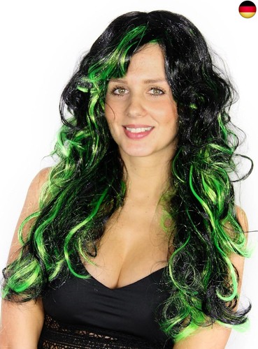 Schwarze gelockte gothic - schwarze,