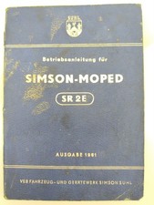 Simson Betriebsanleitung SR 2 E Original DDR Moped Ausgabe 1961 +Verkehrszeichen