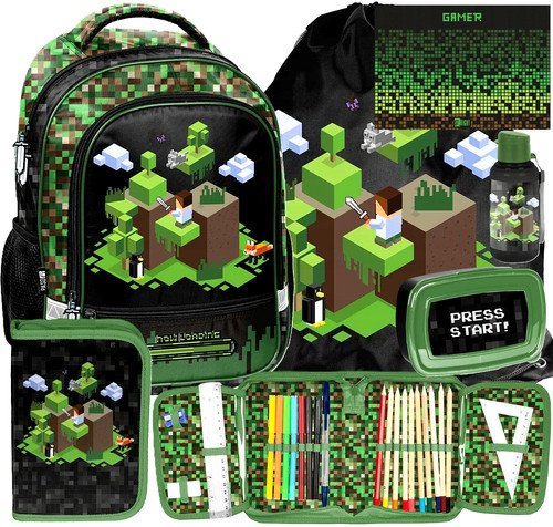 Minecraft schulranzen set 6in1 - minecraft,