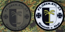 PzGrenBtl 33"Aufnäher"Bundeswehr/Reservist/Bw/Grenadier/Soldat/Heer/Bund/Neusta.