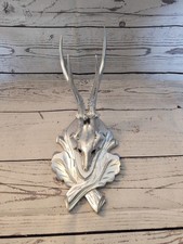 Rehgehörn Rehgeweih Gehörn Geweih Rehbock Trophäe Deko Silberfarbig Dekoration 