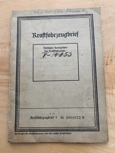 Fahrzeugbrief kfz brief - fahrzeugbrief,
