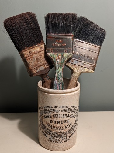 Vintage pinsel holzgriffe - pinsel,