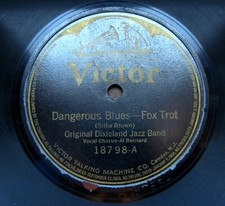 0923/ ORIGINAL DIXIELAND JAZZ BAND-Dangerous Blues-Royal Garden-78rpm Schellack