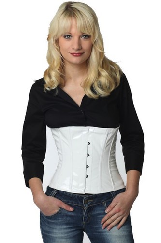 Lack corsage weiss korsett - weiss,