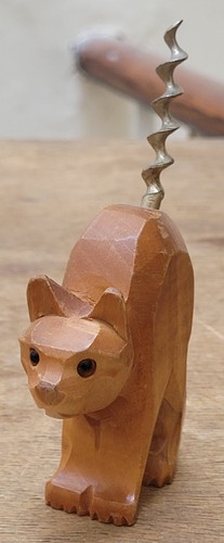 Vintage holz katze - vintage,