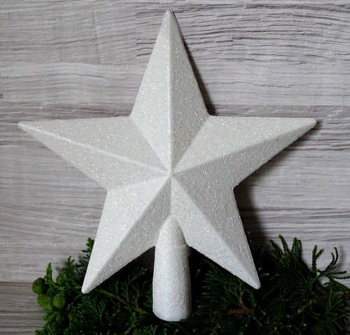 Christbaumspitze--Stern--weiß