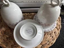 Eierbecher Set, 2 Stück, Dario Porzellan, unbenutzt, mit Deckel