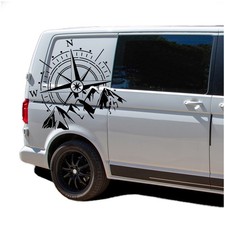 Aufkleber Set Kompass Berge