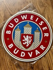 Blechschild „Budweiser Budvar“ Bier Brauerei 25 cm Durchmesser neu in OVP