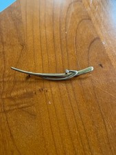 Ansteckbrosche 333 Gelbgold 8 cm bicolor