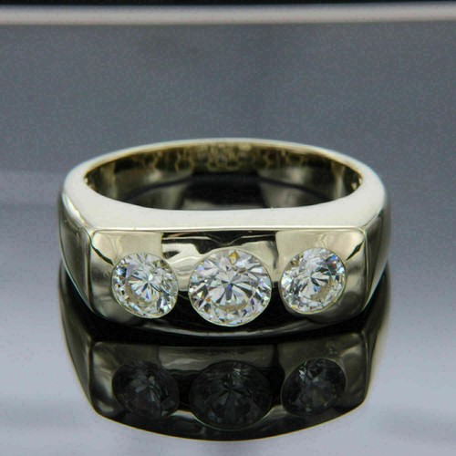 Herren rund diamant dreistein - herren,