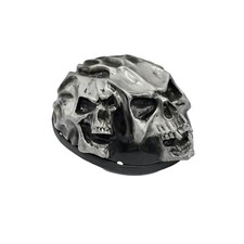 Totenkopf Helm Motorrad Fahrrad Klick Verschluss Deko Unikat Halbschalen Helm 