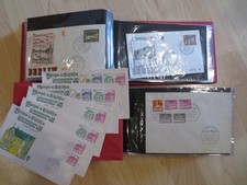 Berlin 133 FDC´s, Karten, Briefe in 2 roten Alben, Oberränder, Mehrfachstücke