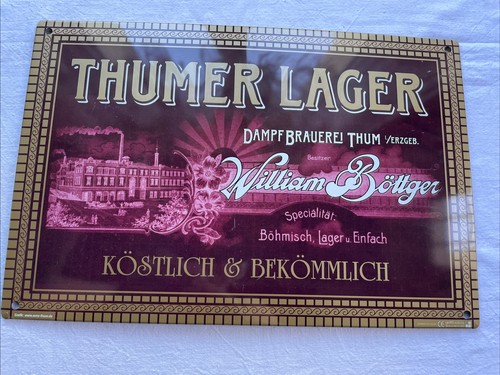 Blechschild dampfbrauerei thum - dampfbrauerei,