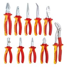 KNIPEX Elektro-Kraft-Satz - 10-tlg. VDE Zangen-Set - inkl. WaPu-Zange Cobra