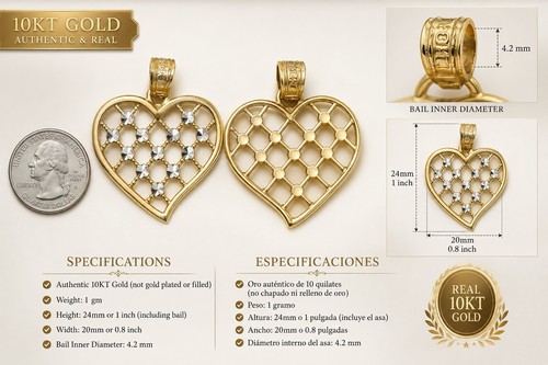 Herzanhänger 10kt gold - 10kt,