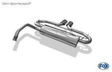 Fox Edelstahl mittig Sportauspuff Citroen C1 2x86x54mm oval abgeschrägt