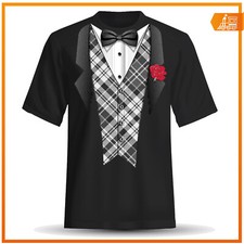 T-Shirt Smoking Anzug Fliege