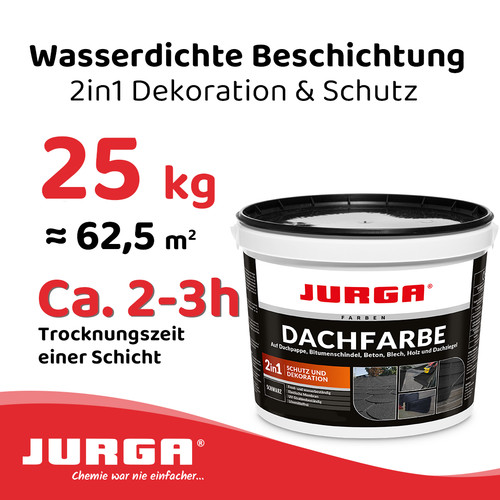 Jurga dachfarbe schwarz - schwarz, kg
