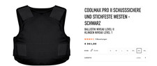 Schusssichere + Stichfeste Weste - Schutzweste - Body Armour Ballistic II Stab I