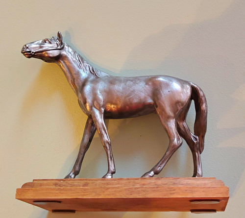 Pferd wandskulptur aus metall - pferd,