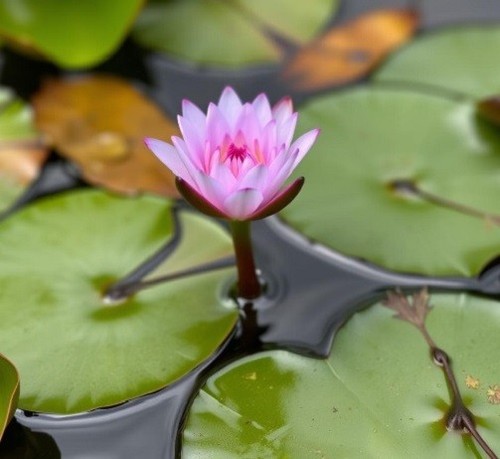 Lila zwergseerose - lila,