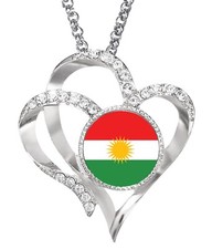 Kurdistan Silber Farbe Herz
