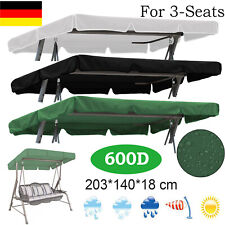 Ersatzdach Hollywoodschaukel WASSERDICHT Gartenschaukel Dachbezug 3 Sitzer 600D