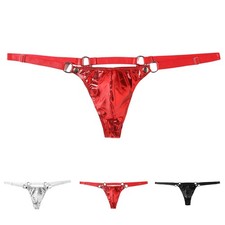 Herren Sexy Lackleder G String