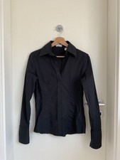 VAN LAACK Damen Langarm Bluse Coco-Nos Gr. 38 Schwarz Baumwollmischung 