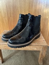 Graceland - Stiefeletten - Budapester - Schwarz Glanz - Gr. 36