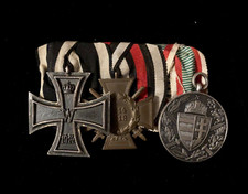 3er Ordensspange 1 WK Eisernes Kreuz EK 2 Kl 1914 EKF Frontkämpfer u. KDM Ungarn