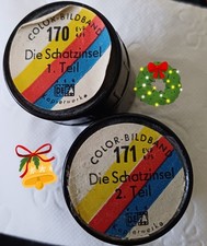 Diafilme 2 TEILE "DIE SCHATZINSEL" Defa DDR Pouva Magica Laterna Magica Rollfilm