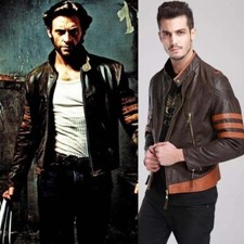 SALE X-MEN Wolverine Braun Jacke Mantel Karneval Cosplay Kostüm Outfit Uniform