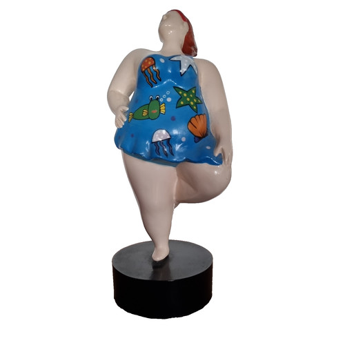 Mollige deco figur - badenixe,