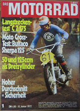 Das Motorrad 01/72 Test CZ 175,Test Bultaco Sherpa 125,MZ 125,Motorrad-Vergaser