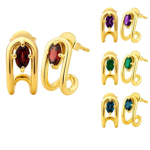 18k gold über messing - 18k,