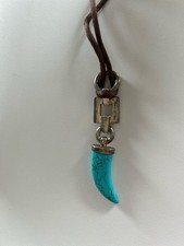 Thomas Sabo Charm Anhänger Zahn Türkis gross 925 Silber, Vintage