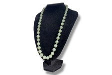 Antik echte Jade Jadeit Kette aus China 91g 455 Karat 925 Silber Verschluss 