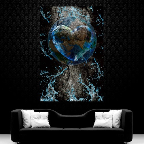 Leinwand bild xxl welt erde - er,