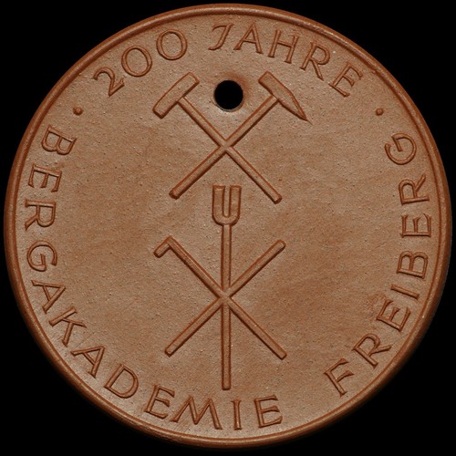 Bergbau porzellan medaille - bergbau:, porzellan-medaille