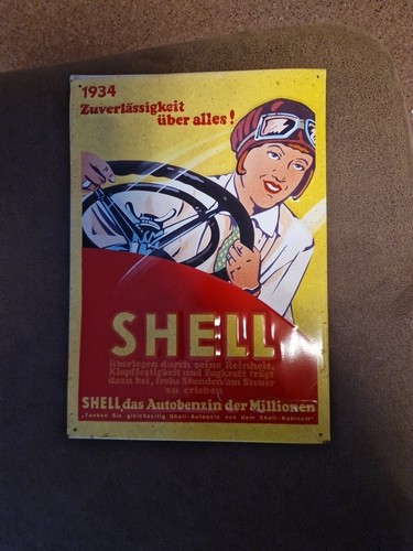 Blechwerbeschild shell - blechwerbeschild,