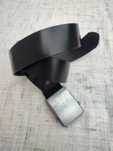 Gürtel leder schwarz - schwarz,, länge
