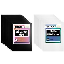 10 x Schwarze Weiße Graue Braune A3 A4 MDF Platten | Perfekt für Laser CNC