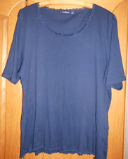 CHARLES VÖGELE Damen-Shirt Gr. 2XL Marineblau Baumwolle