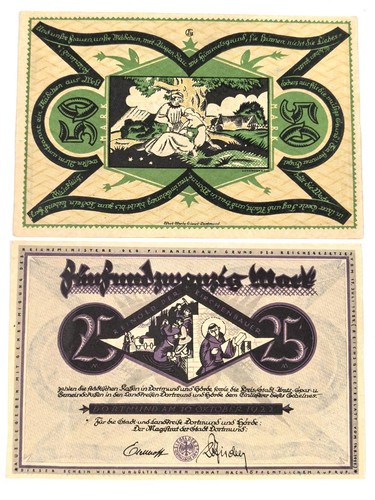 Dortmund notgeldscheine - dortmund,, 2